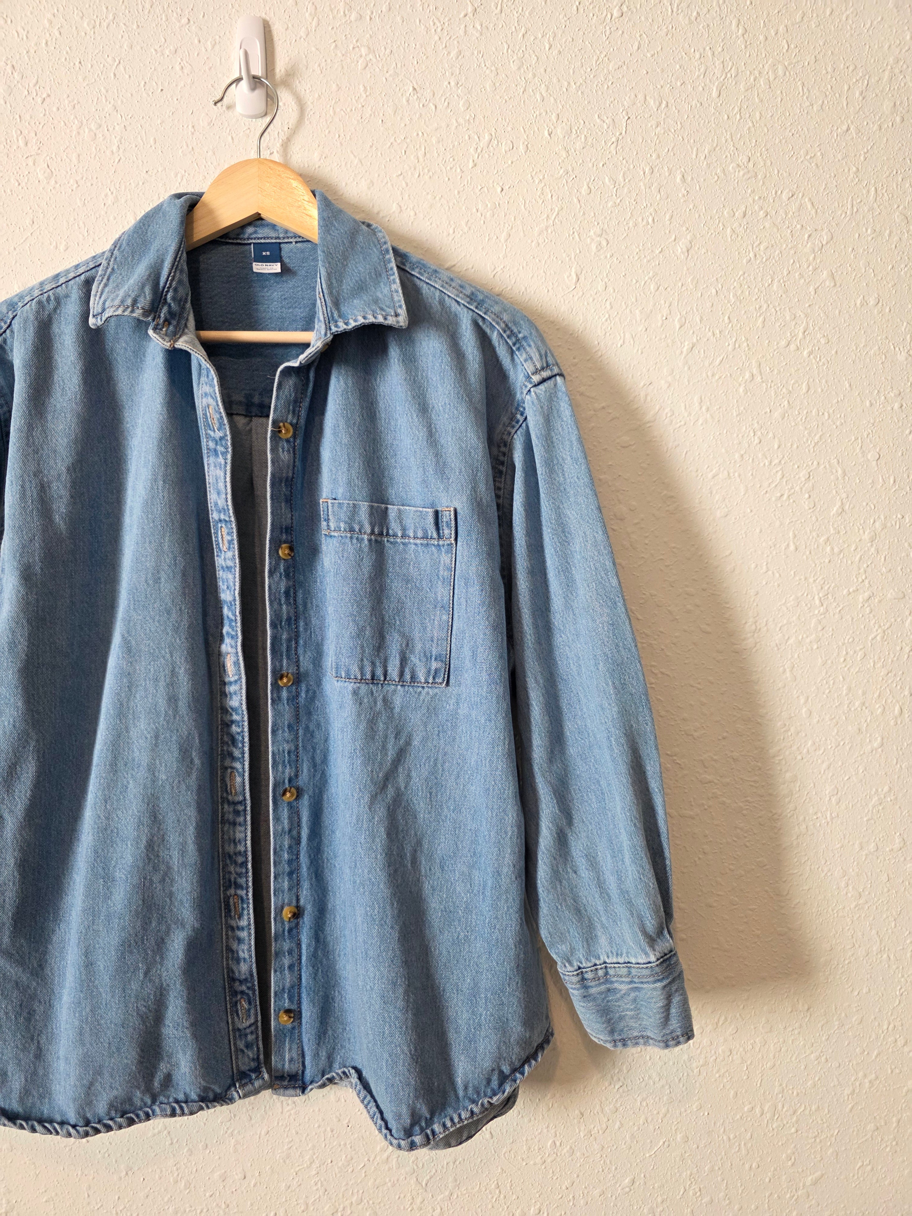 Denim Button Up Shirt (XS)