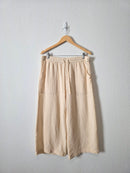 Cotton Gauze Wide Leg Pants (L)