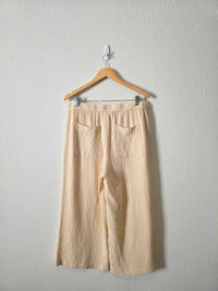 Cotton Gauze Wide Leg Pants (L)
