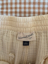 Cotton Gauze Wide Leg Pants (L)