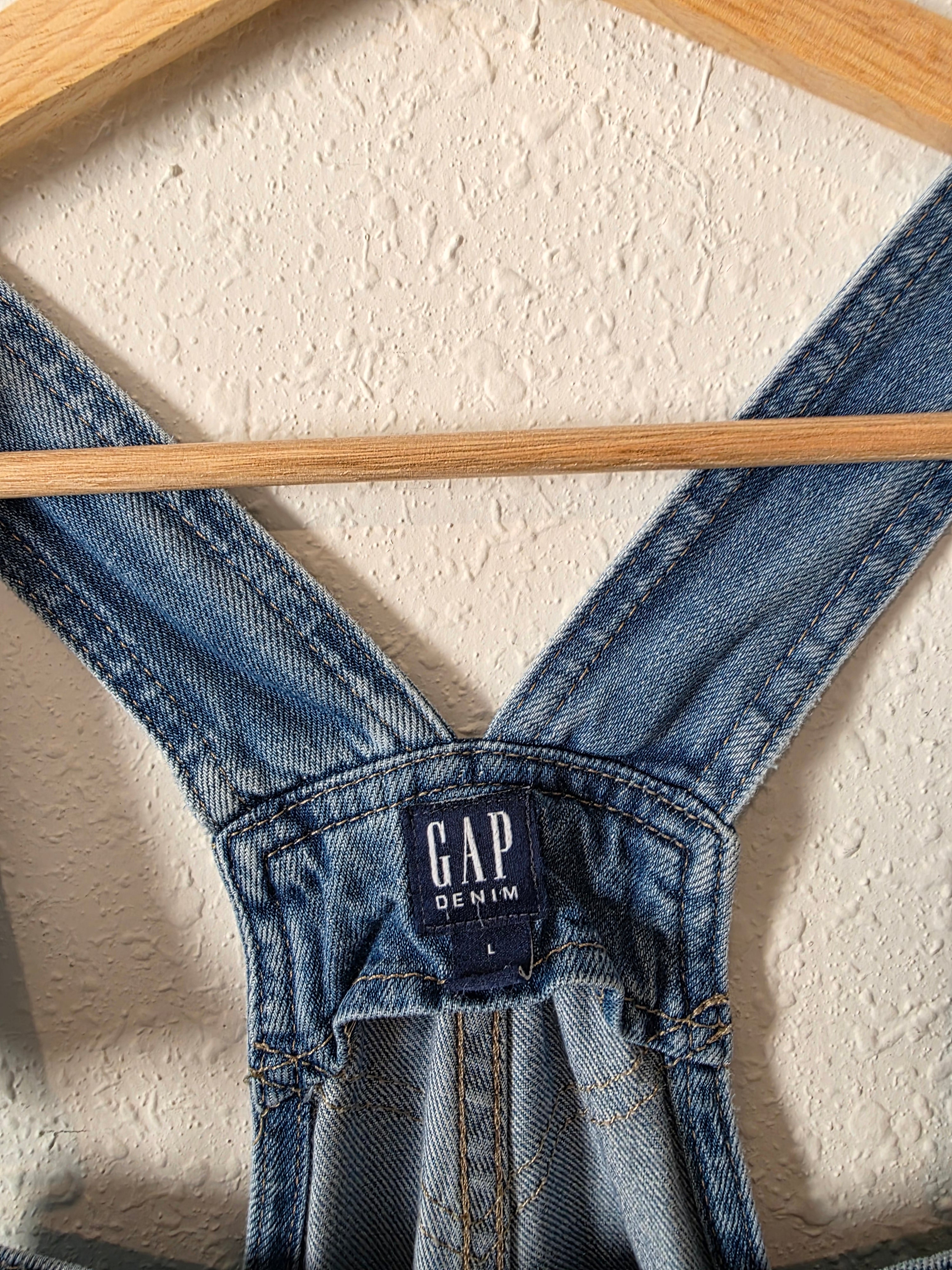 Gap Slouchy Denim Overalls (L)