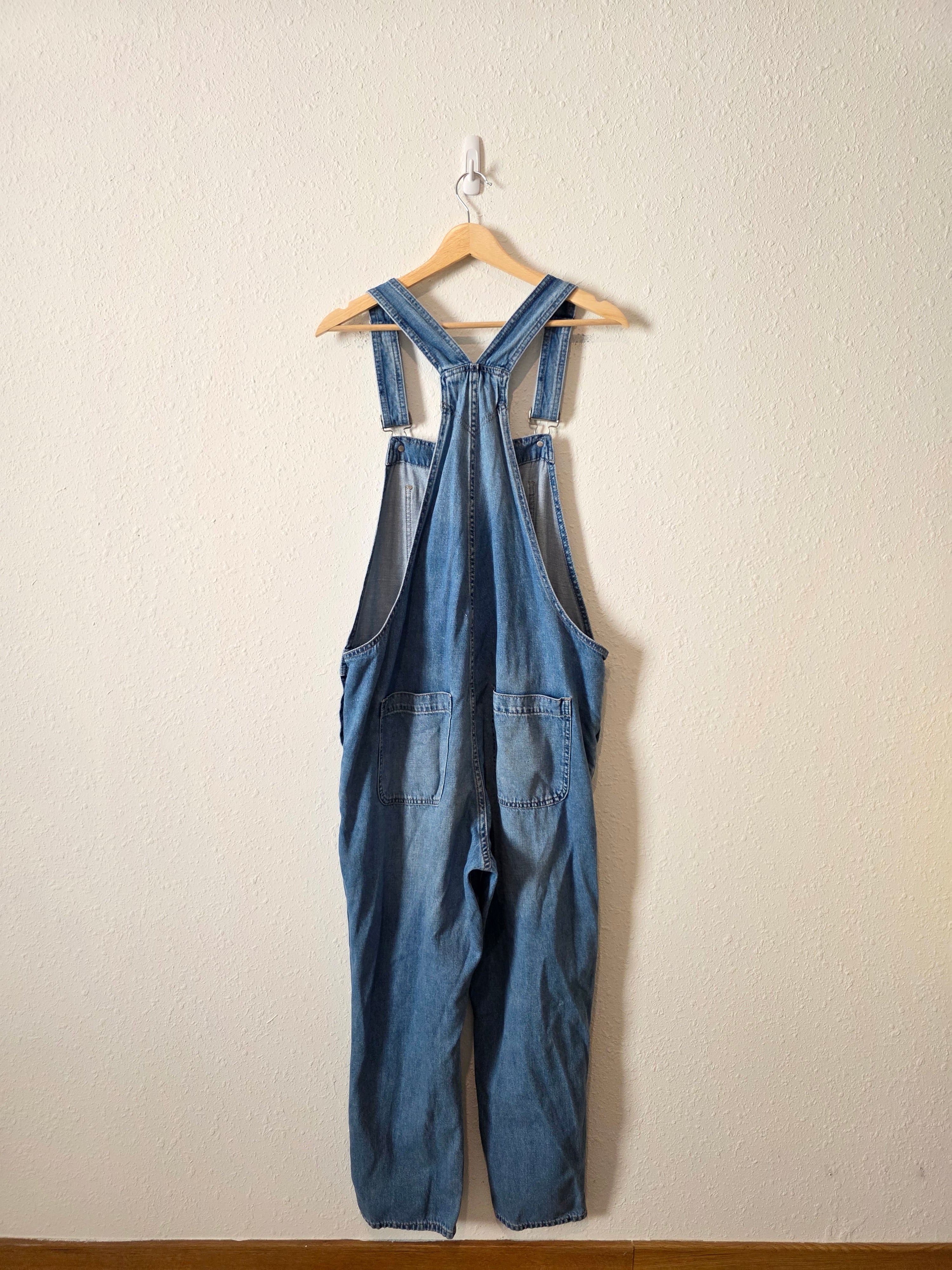 Gap Slouchy Denim Overalls (L)