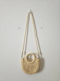 Small Raffia Crossbody Purse