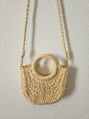 Small Raffia Crossbody Purse
