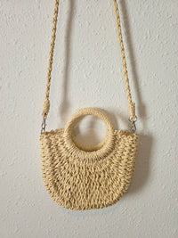 Small Raffia Crossbody Purse