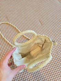 Small Raffia Crossbody Purse