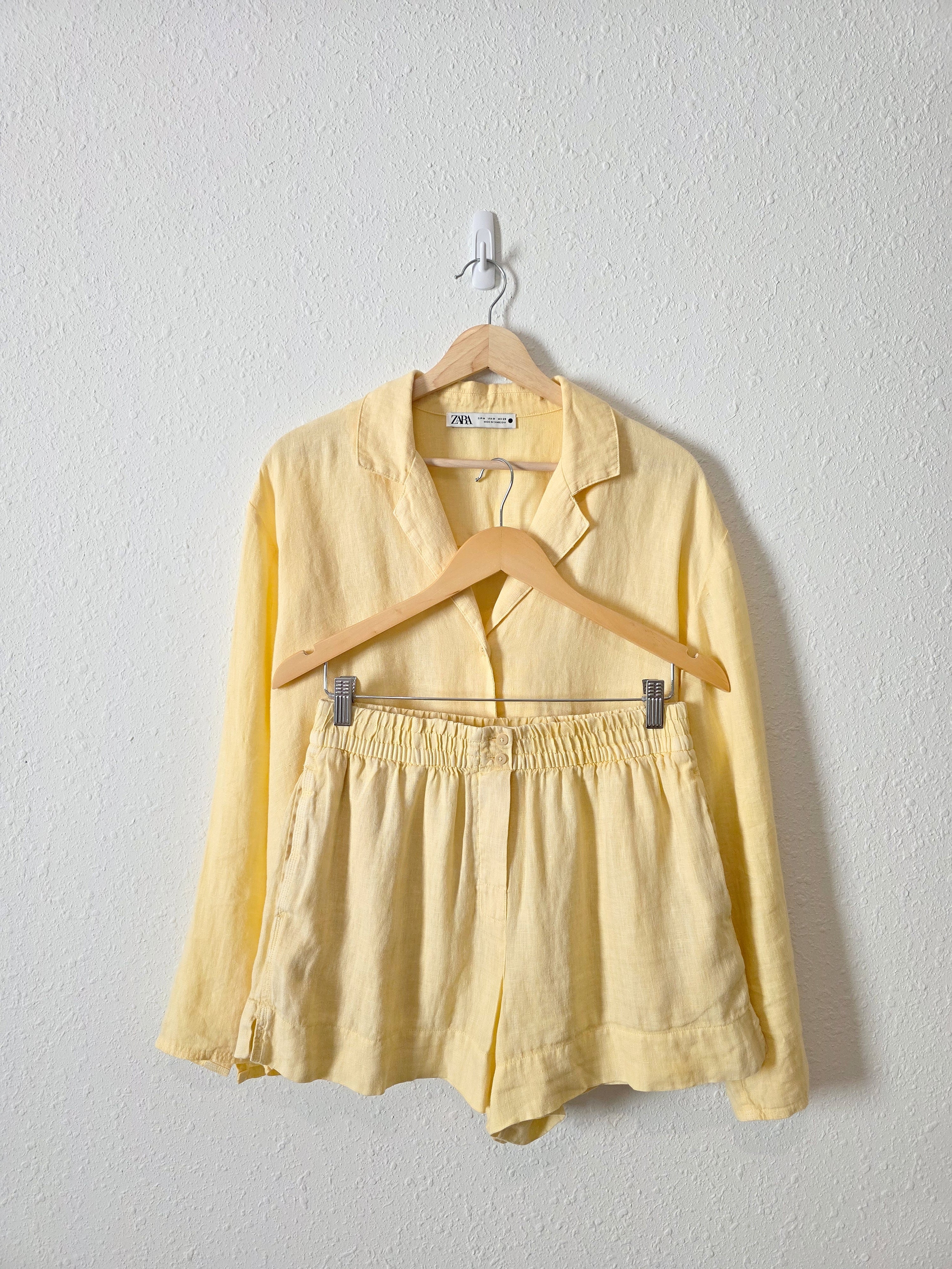Zara Yellow Linen Matching Set (S/M)