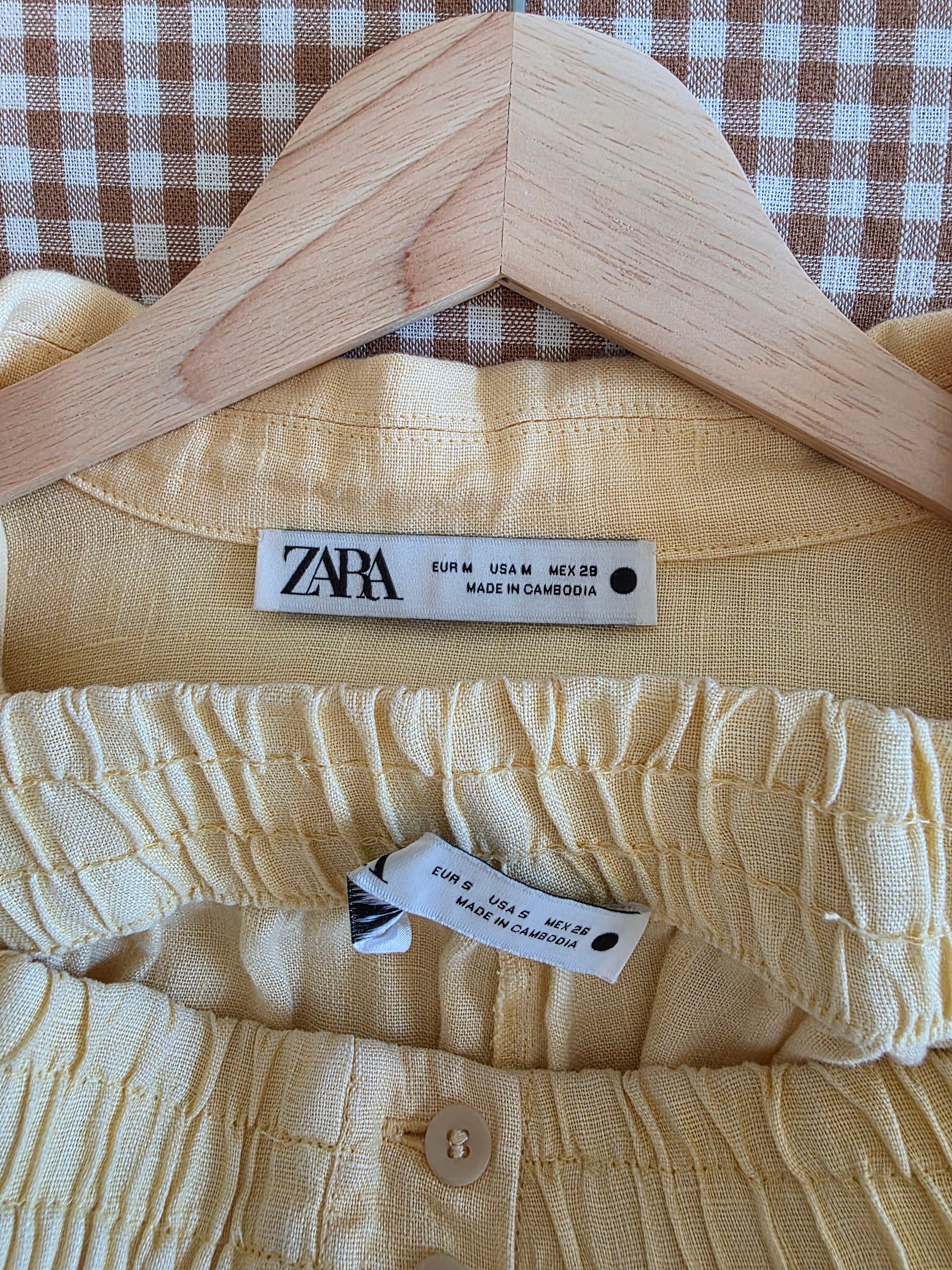 Zara Yellow Linen Matching Set (S/M)