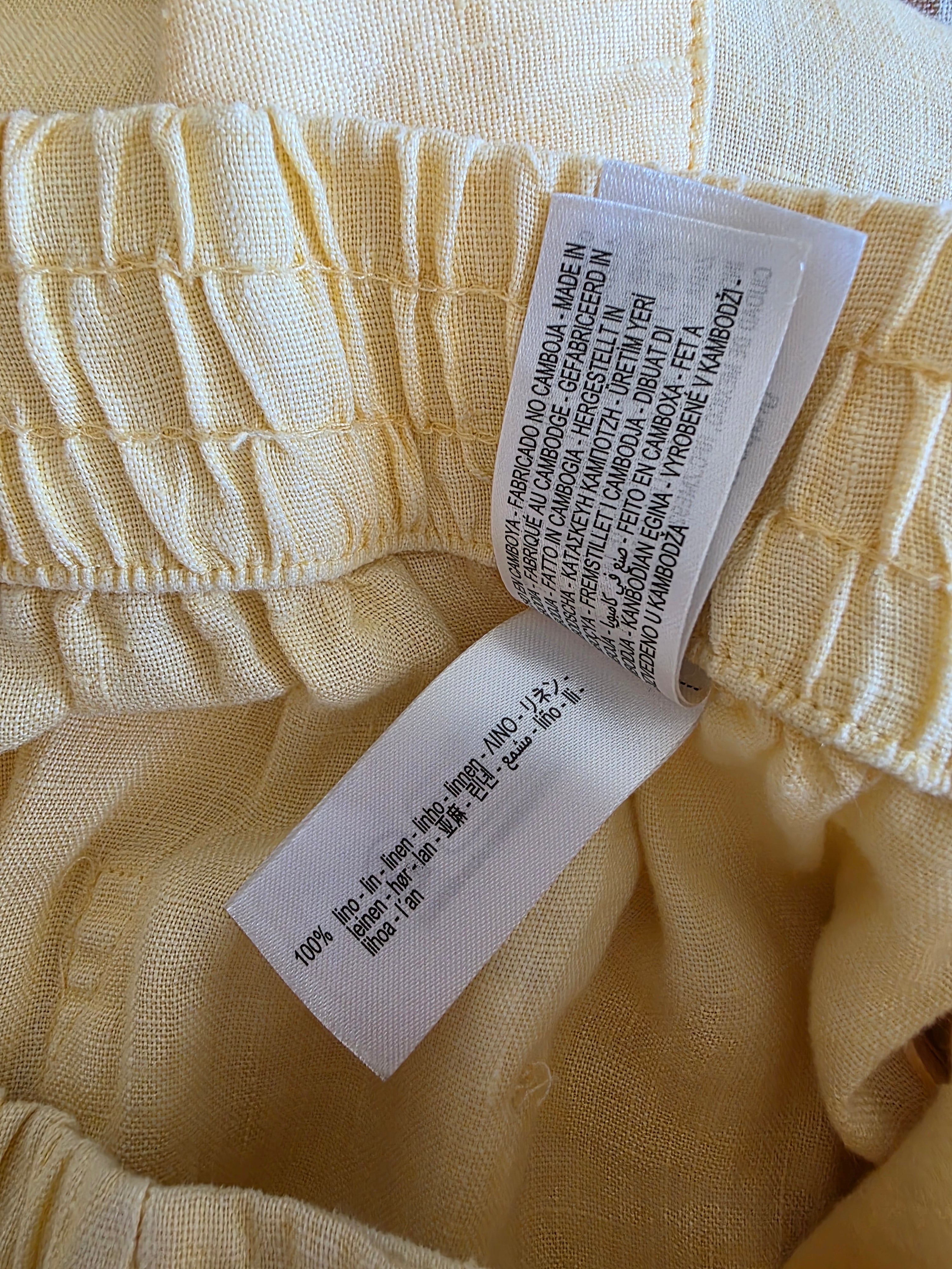 Zara Yellow Linen Matching Set (S/M)