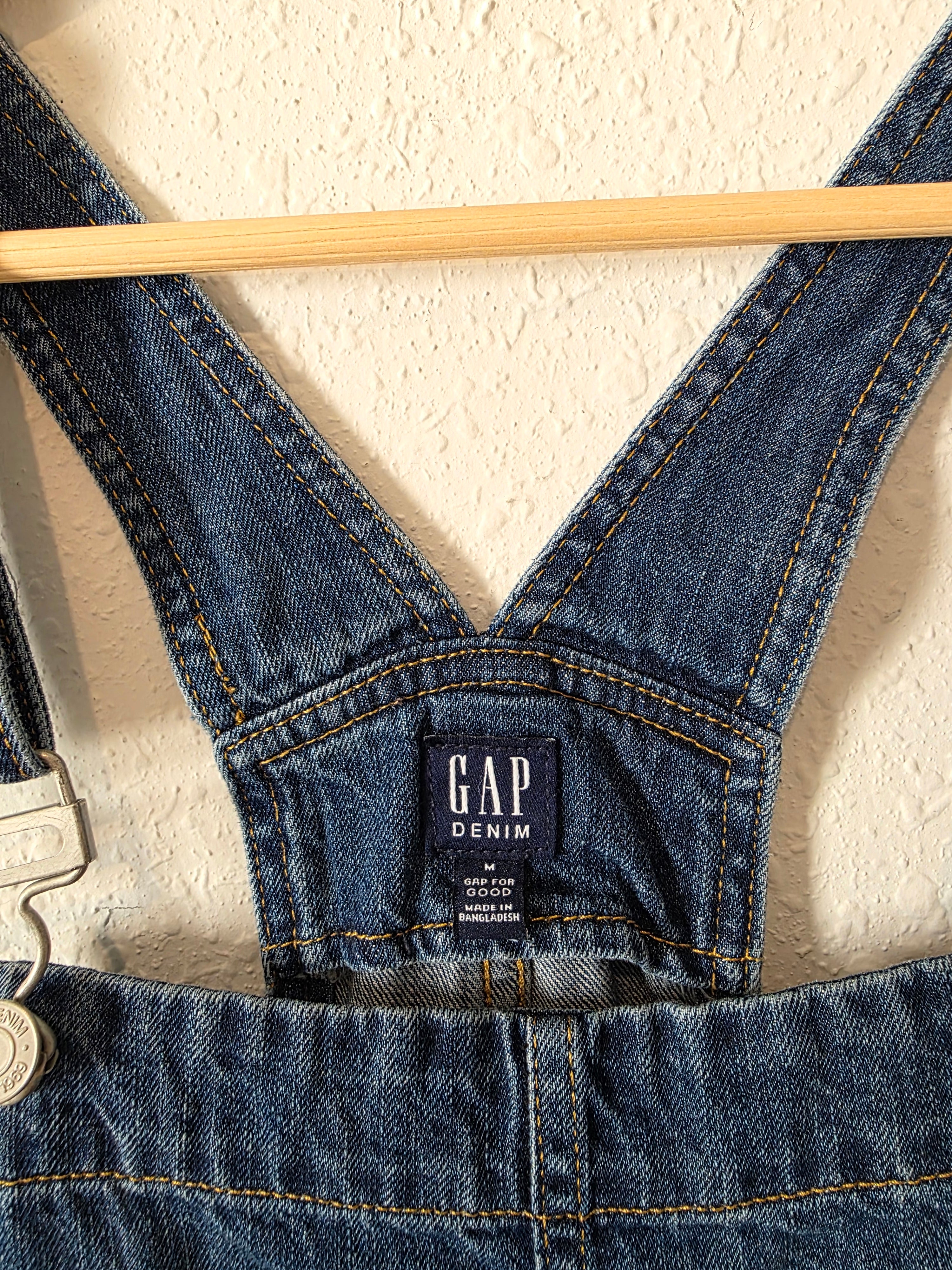Gap Relaxed Denim Shortalls (M)