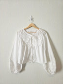 Aerie Tie Front Puff Sleeve Top (S)