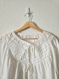 Aerie Tie Front Puff Sleeve Top (S)