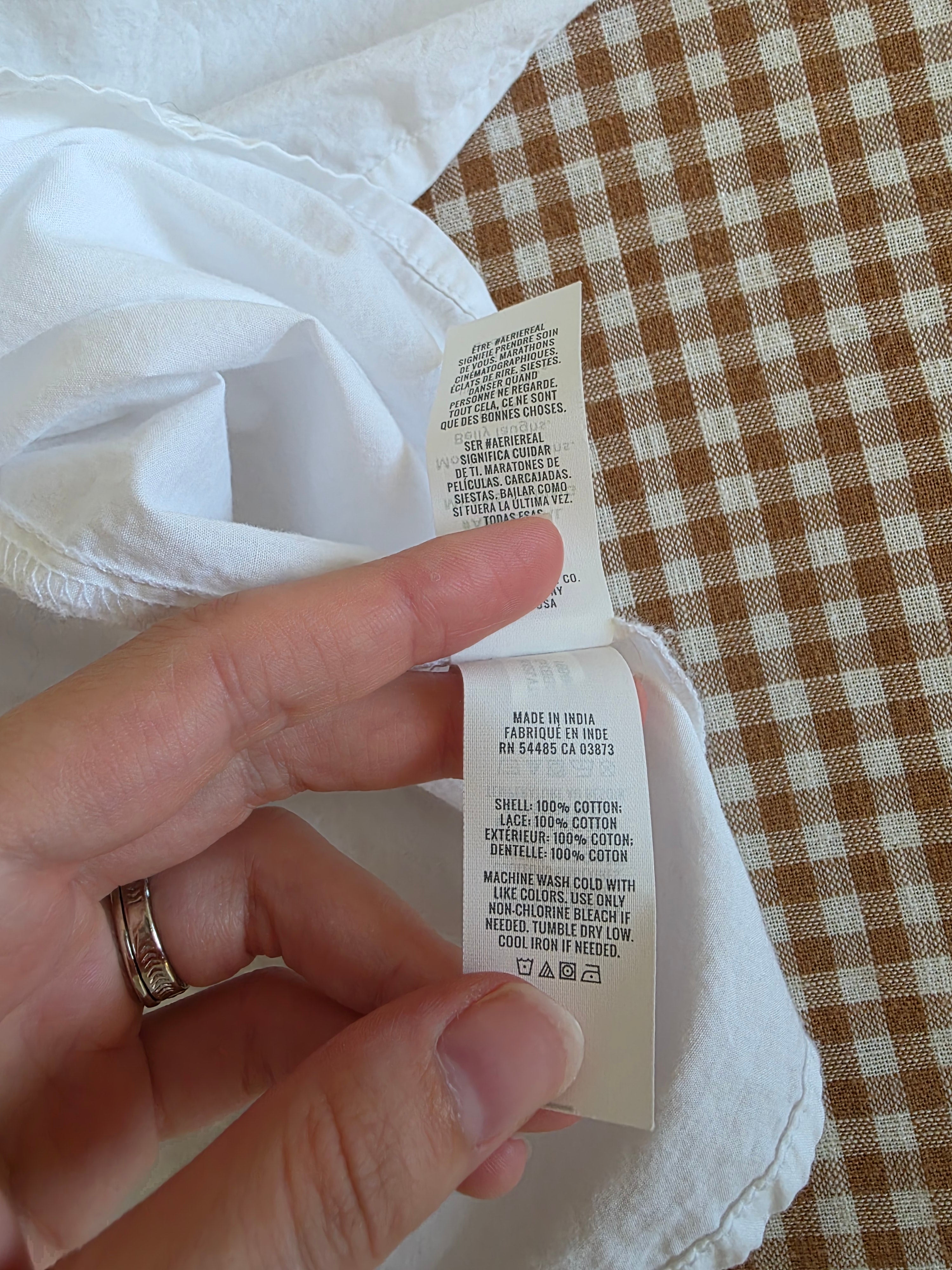 Aerie Tie Front Puff Sleeve Top (S)