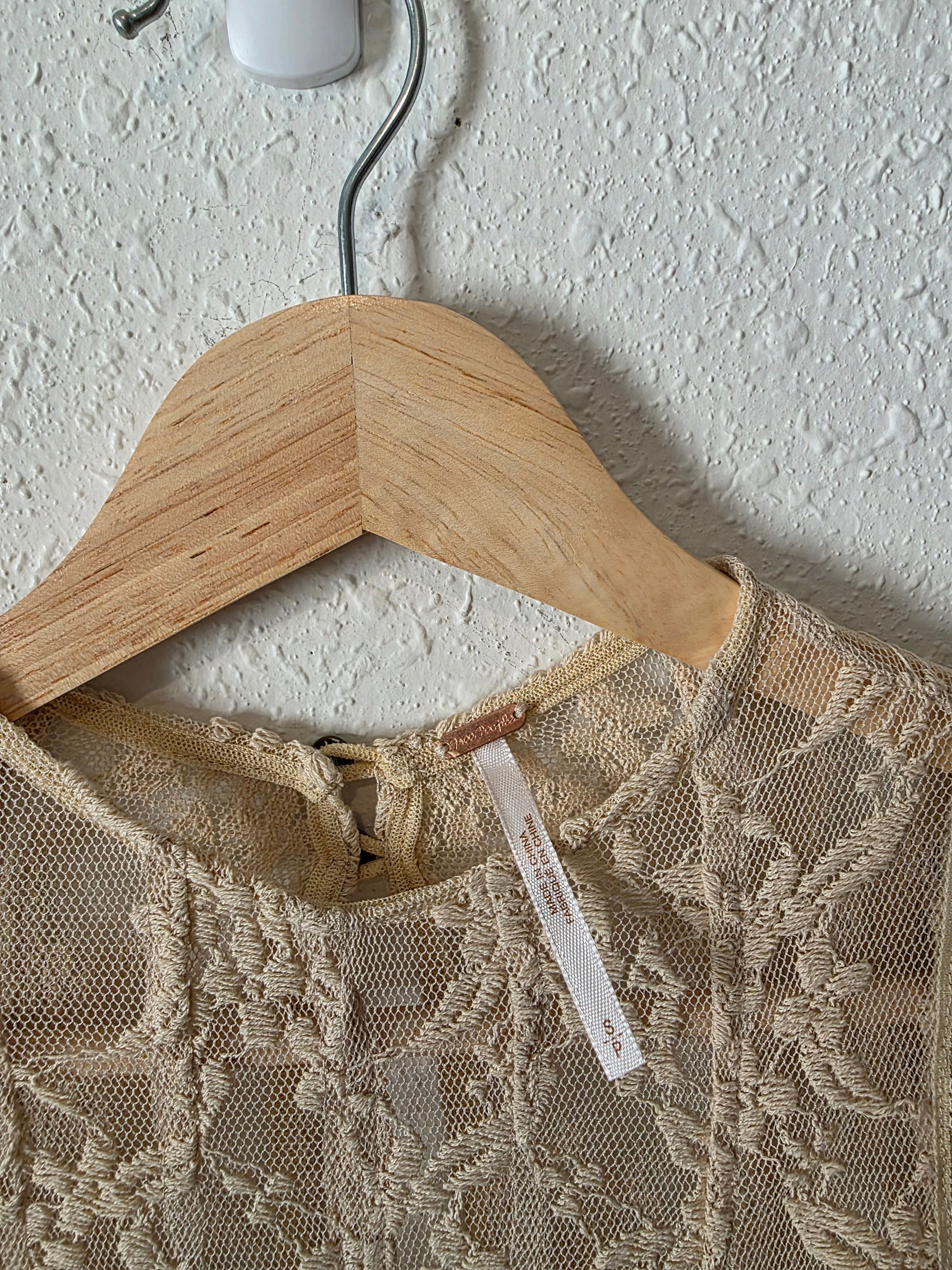 Free People Floral Lace Top (S)