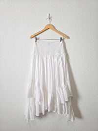 White Cotton Midi Skirt (M)