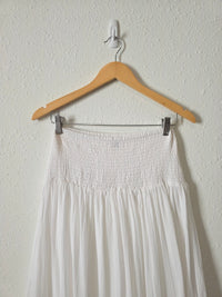 White Cotton Midi Skirt (M)