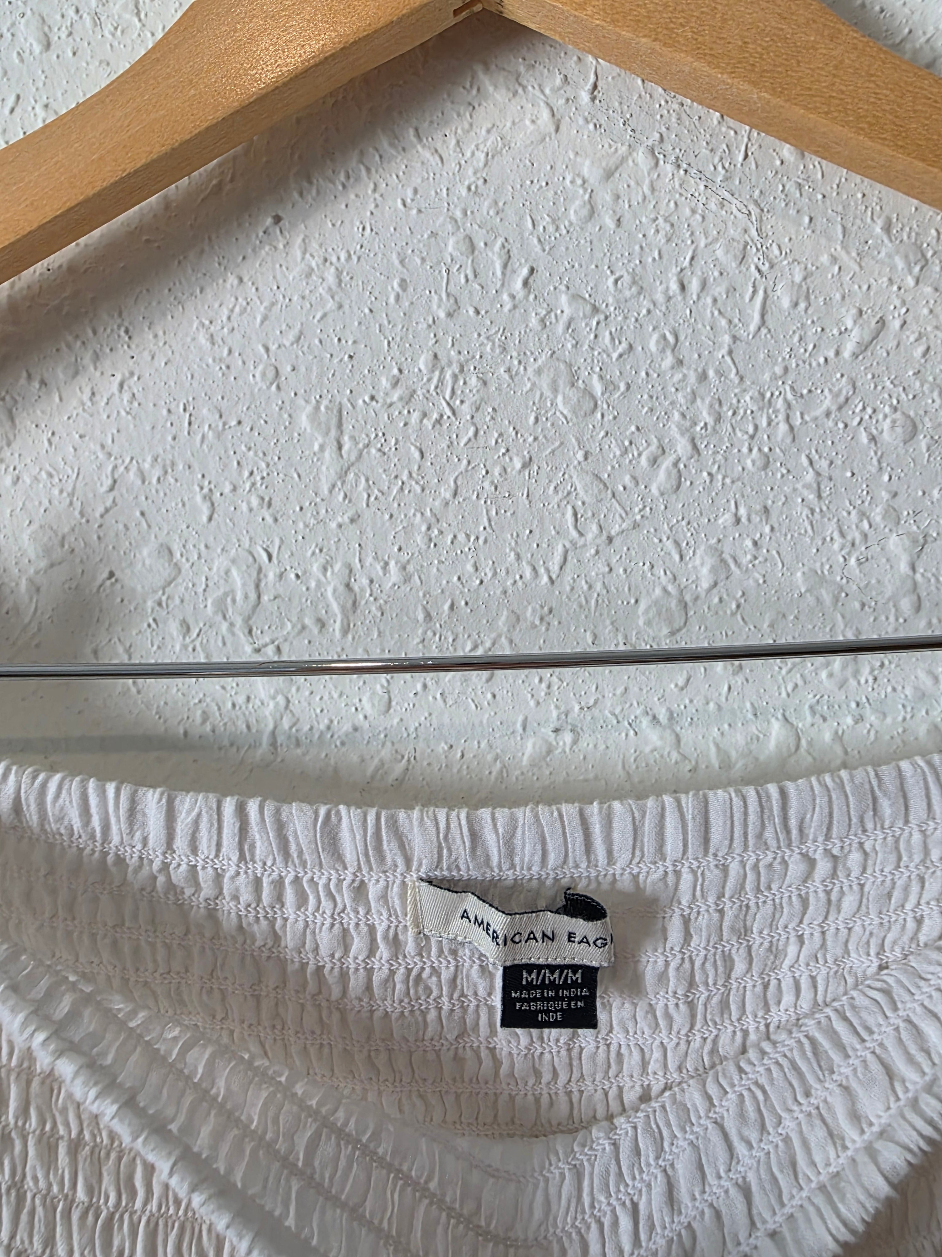 White Cotton Midi Skirt (M)