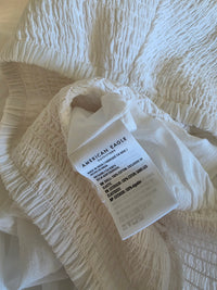 White Cotton Midi Skirt (M)