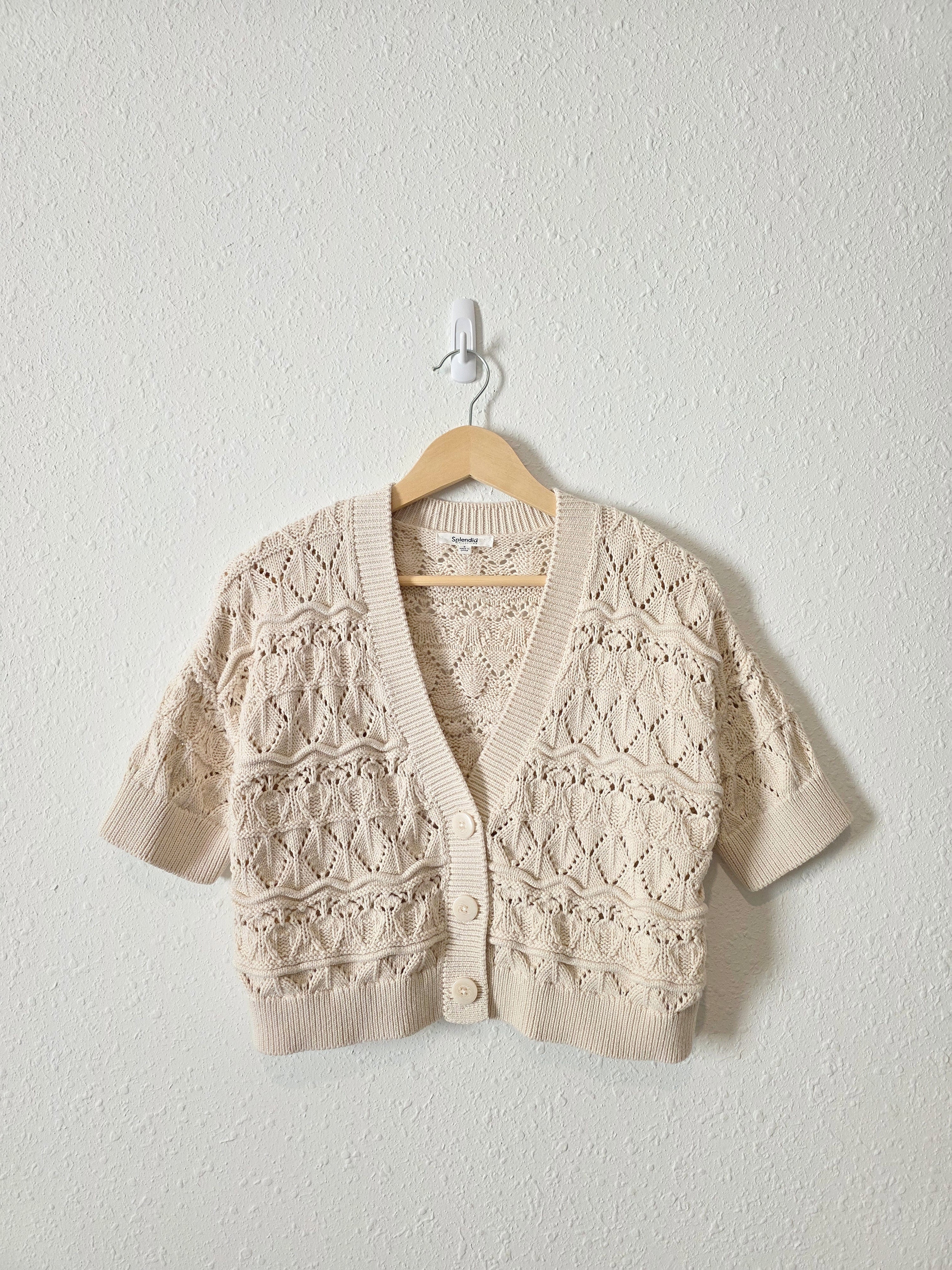 Splendid Textured Cotton Cardigan (S)