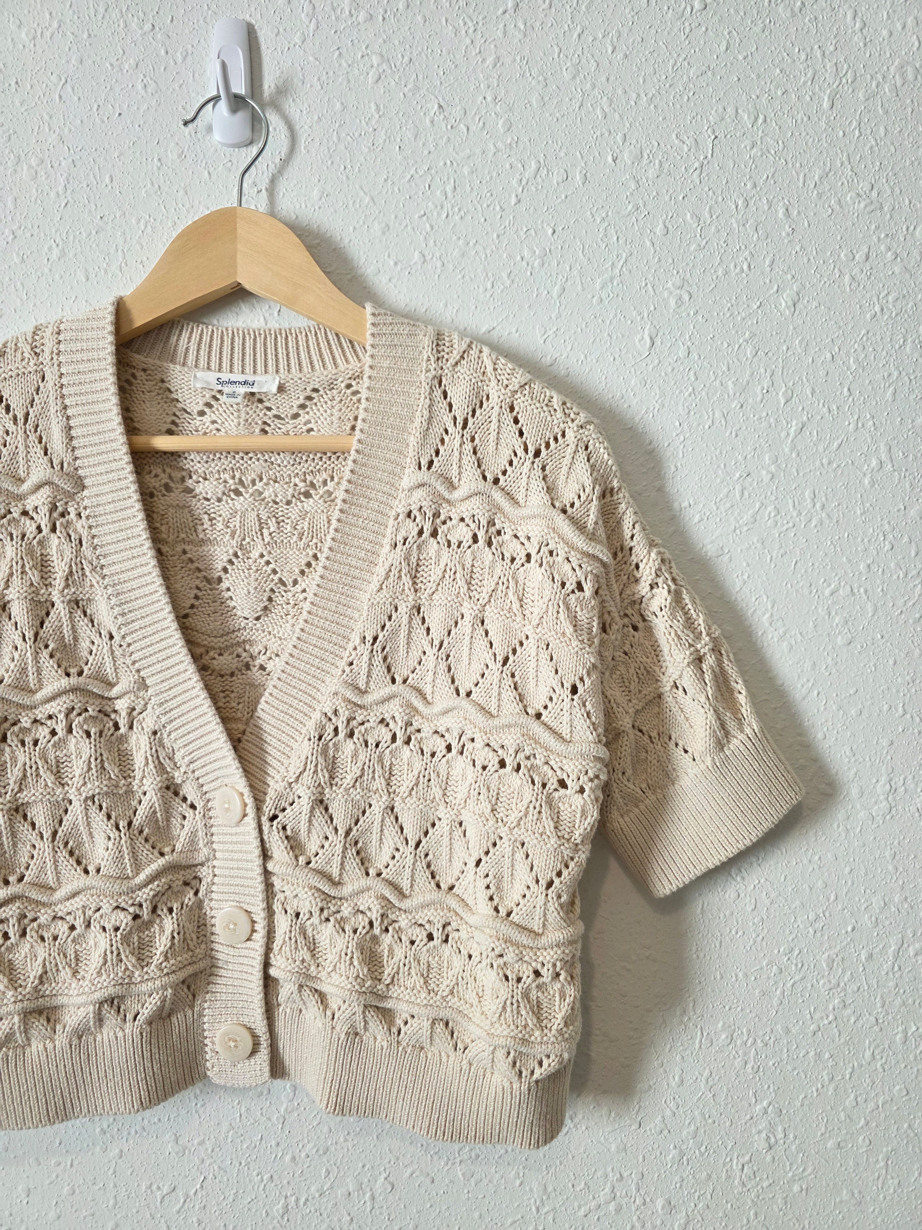 Splendid Textured Cotton Cardigan (S)