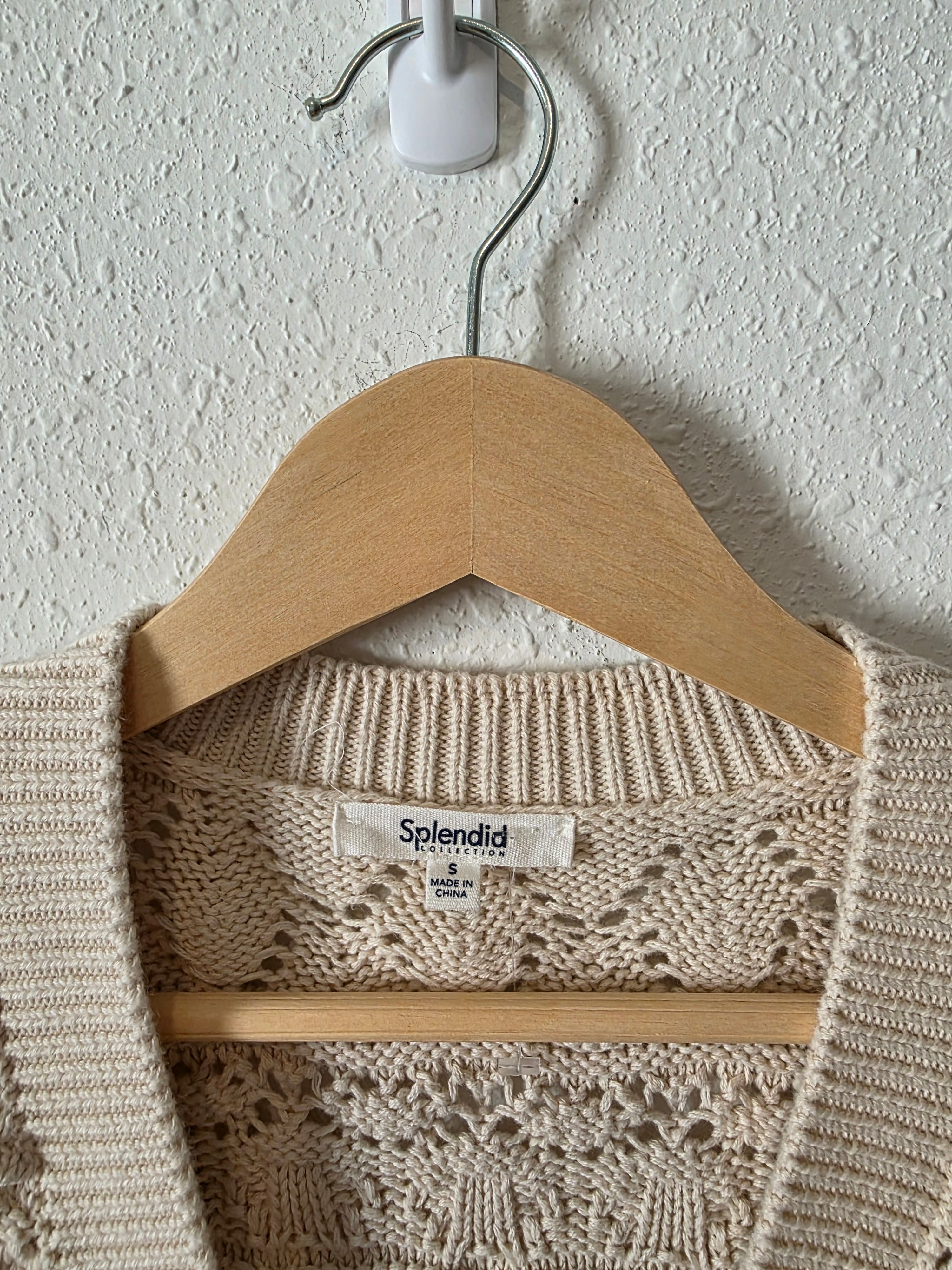 Splendid Textured Cotton Cardigan (S)