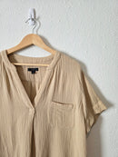 J.Crew Cotton Gauze V Neck Top (L)