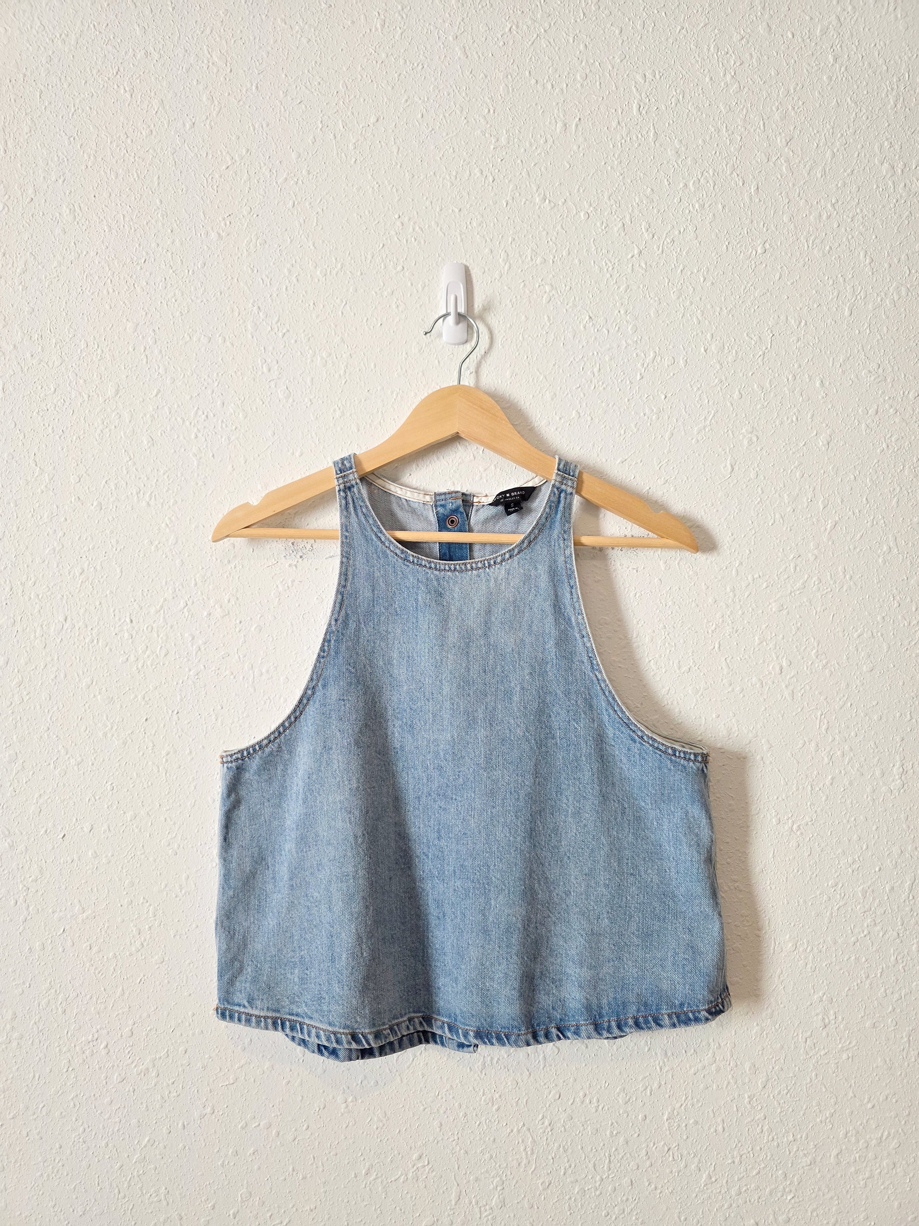 Lucky Brand Denim Button Back Tank (S)
