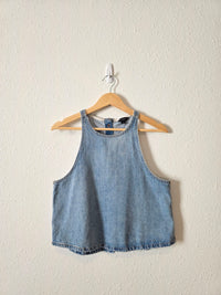 Lucky Brand Denim Button Back Tank (S)