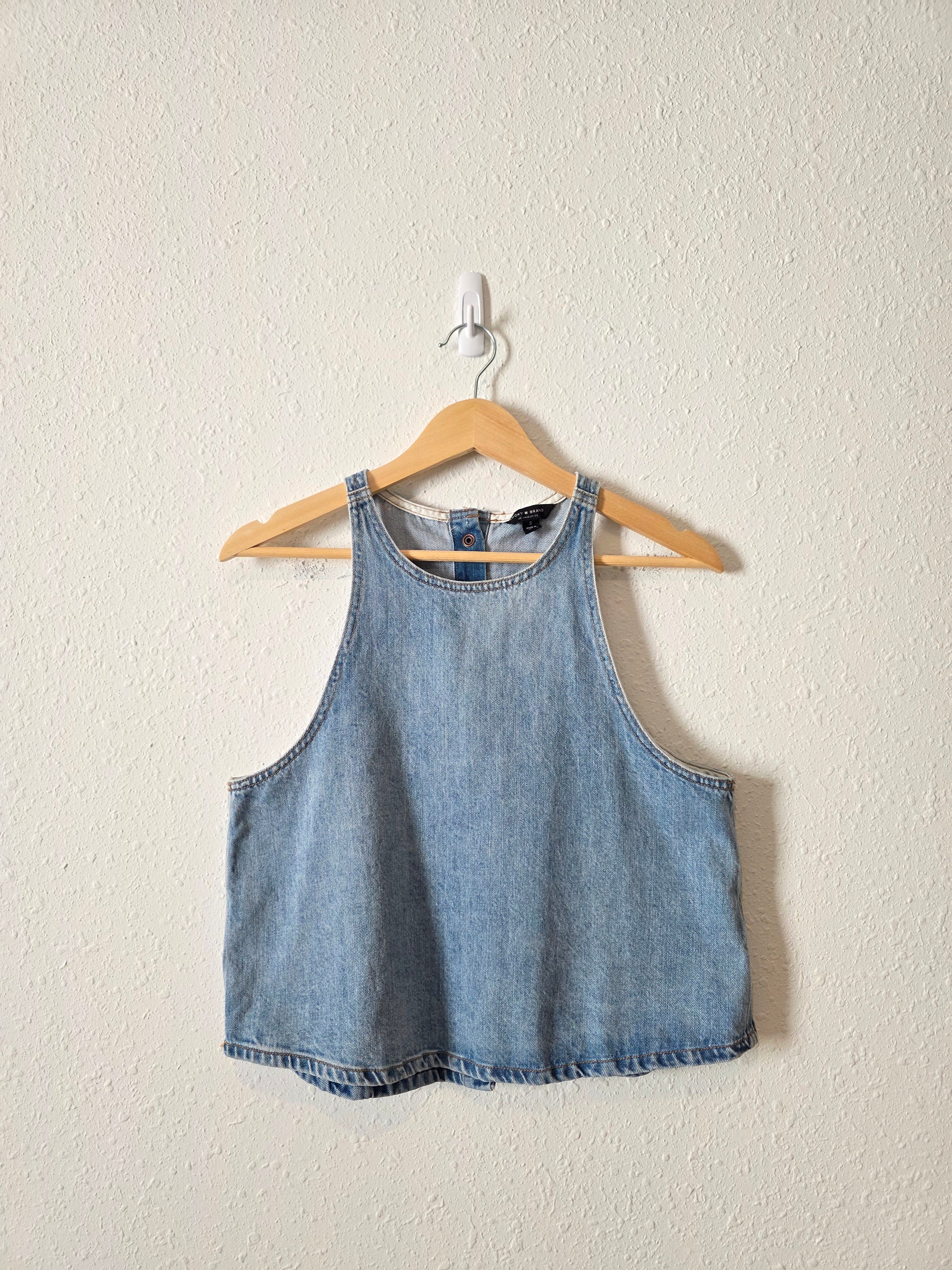 Lucky Brand Denim Button Back Tank (S)