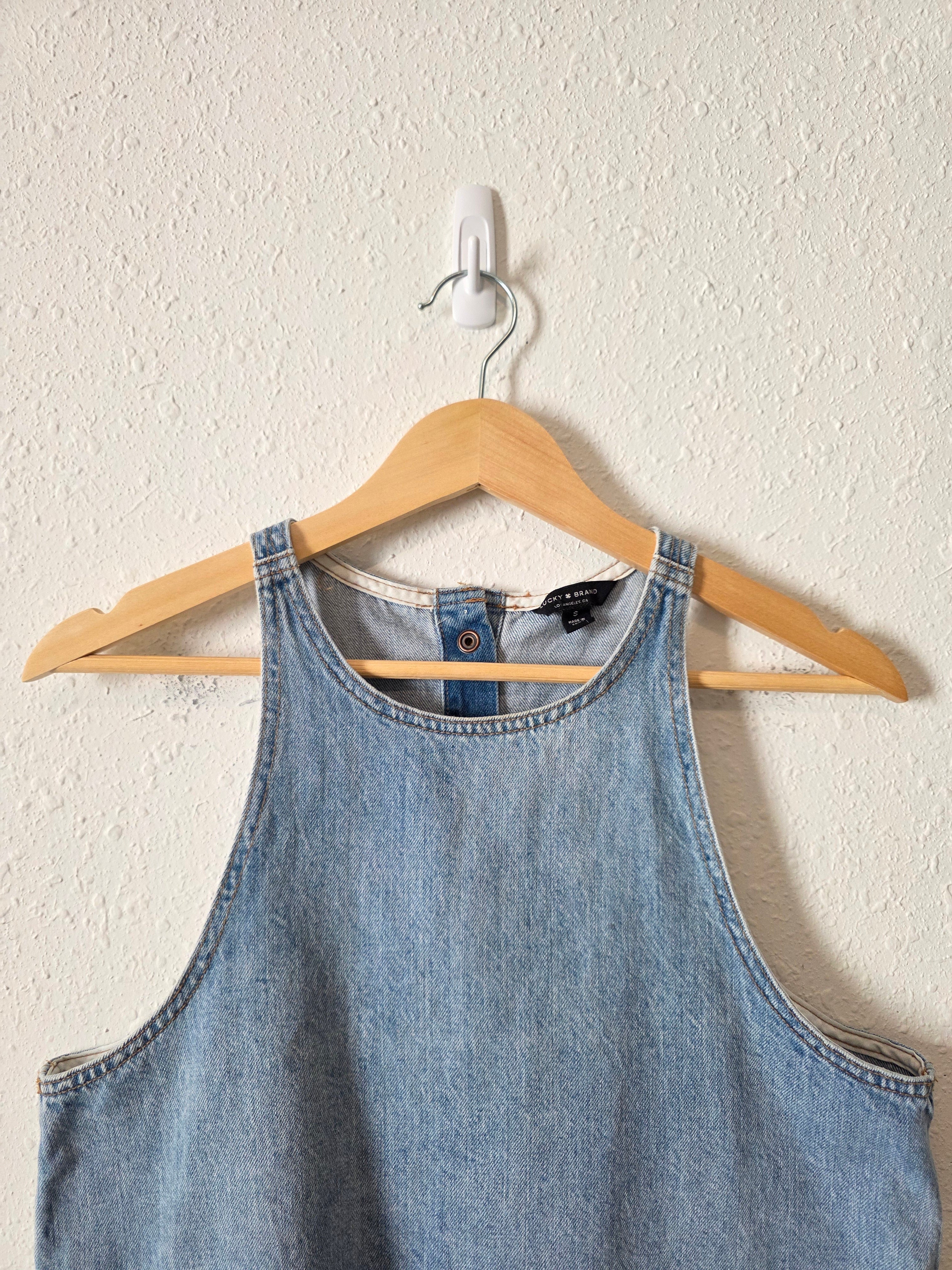 Lucky Brand Denim Button Back Tank (S)