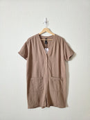 NEW Brown Gauze Romper (S)