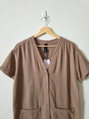 NEW Brown Gauze Romper (S)