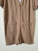 NEW Brown Gauze Romper (S)