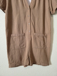 NEW Brown Gauze Romper (S)