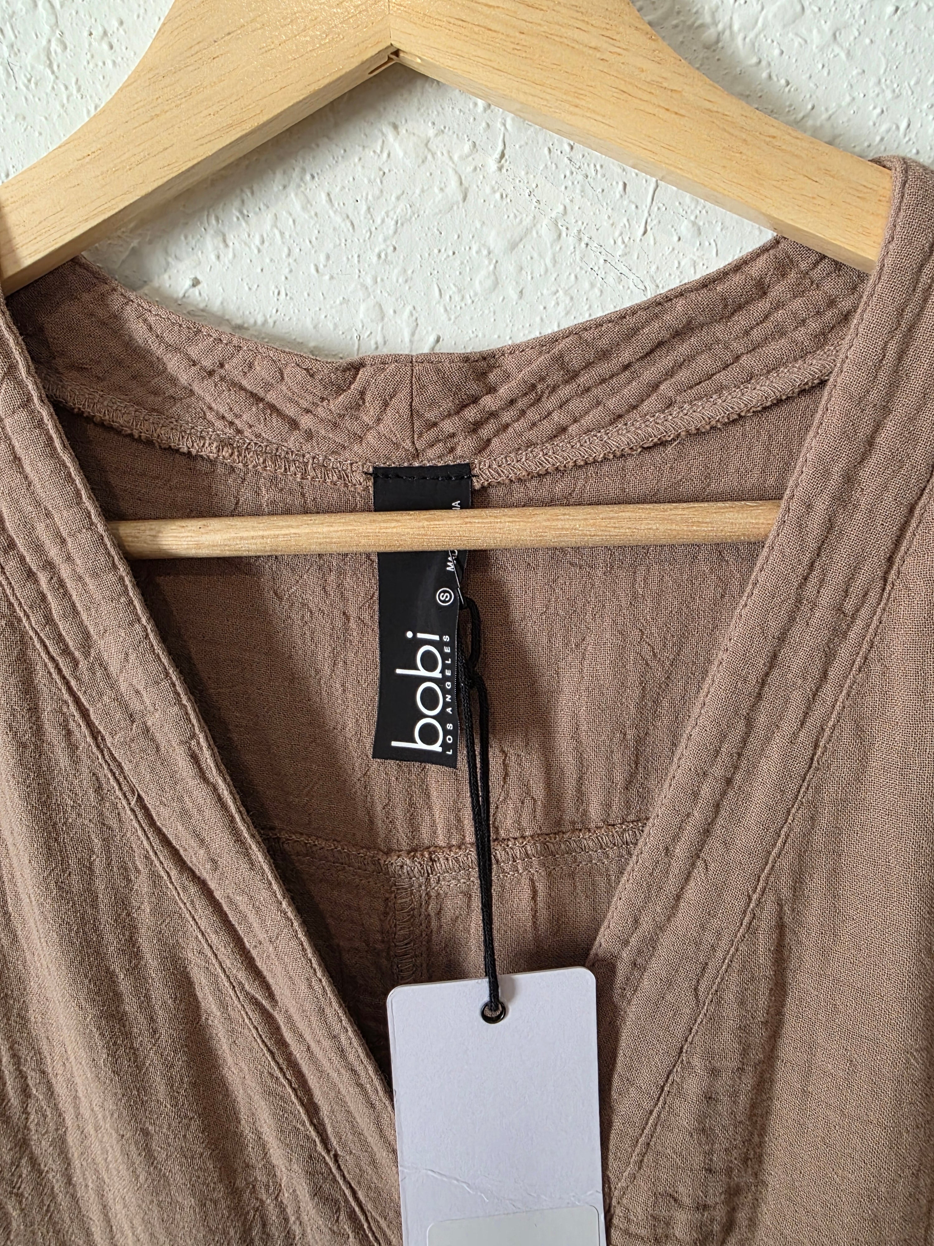 NEW Brown Gauze Romper (S)