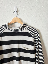Free People Striped Mockneck Tee (L)