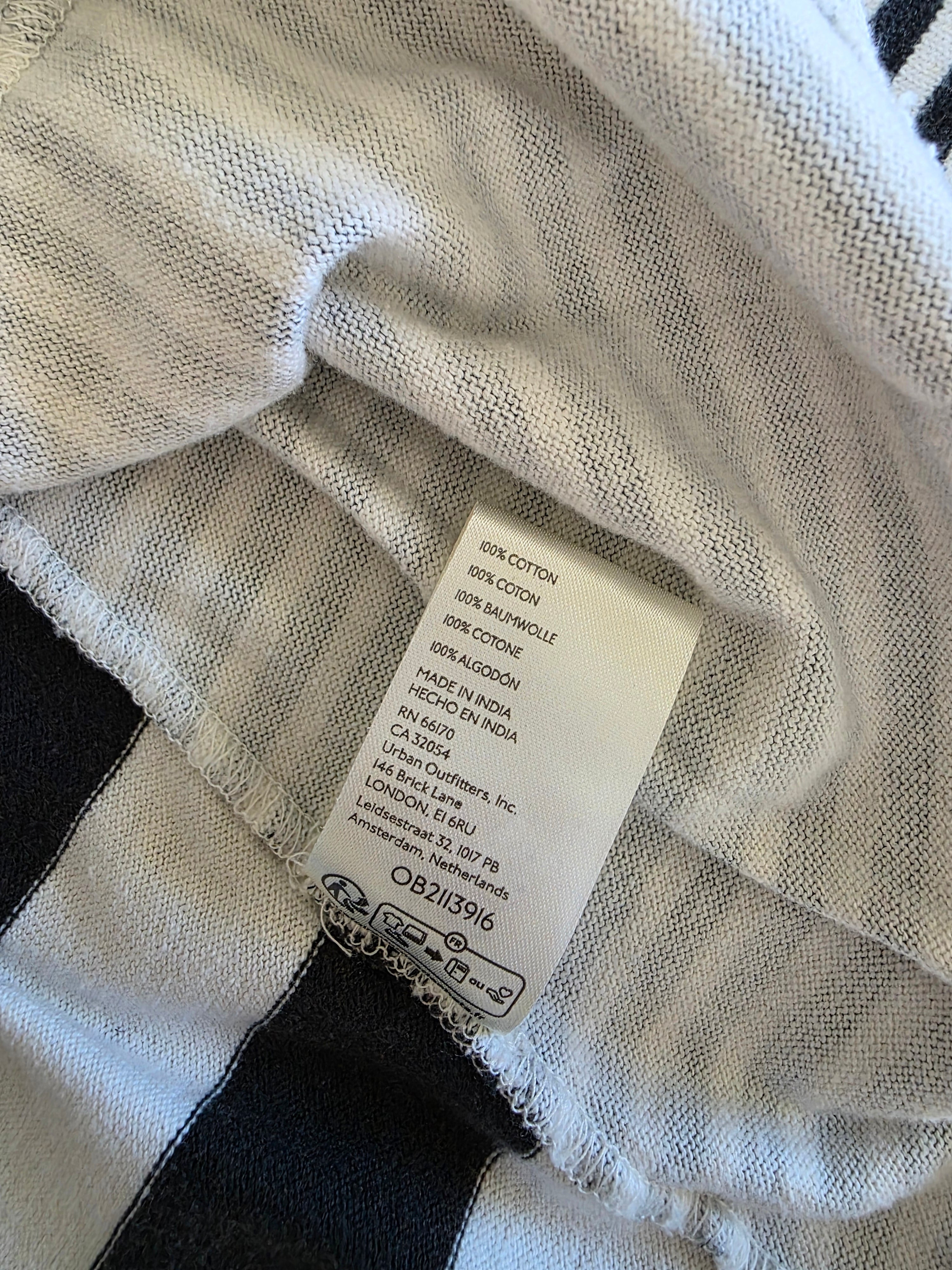 Free People Striped Mockneck Tee (L)