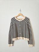 Striped Cotton Cardigan (L)