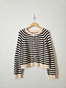 Striped Cotton Cardigan (L)