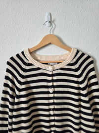 Striped Cotton Cardigan (L)