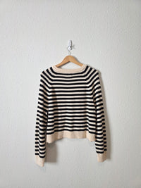 Striped Cotton Cardigan (L)