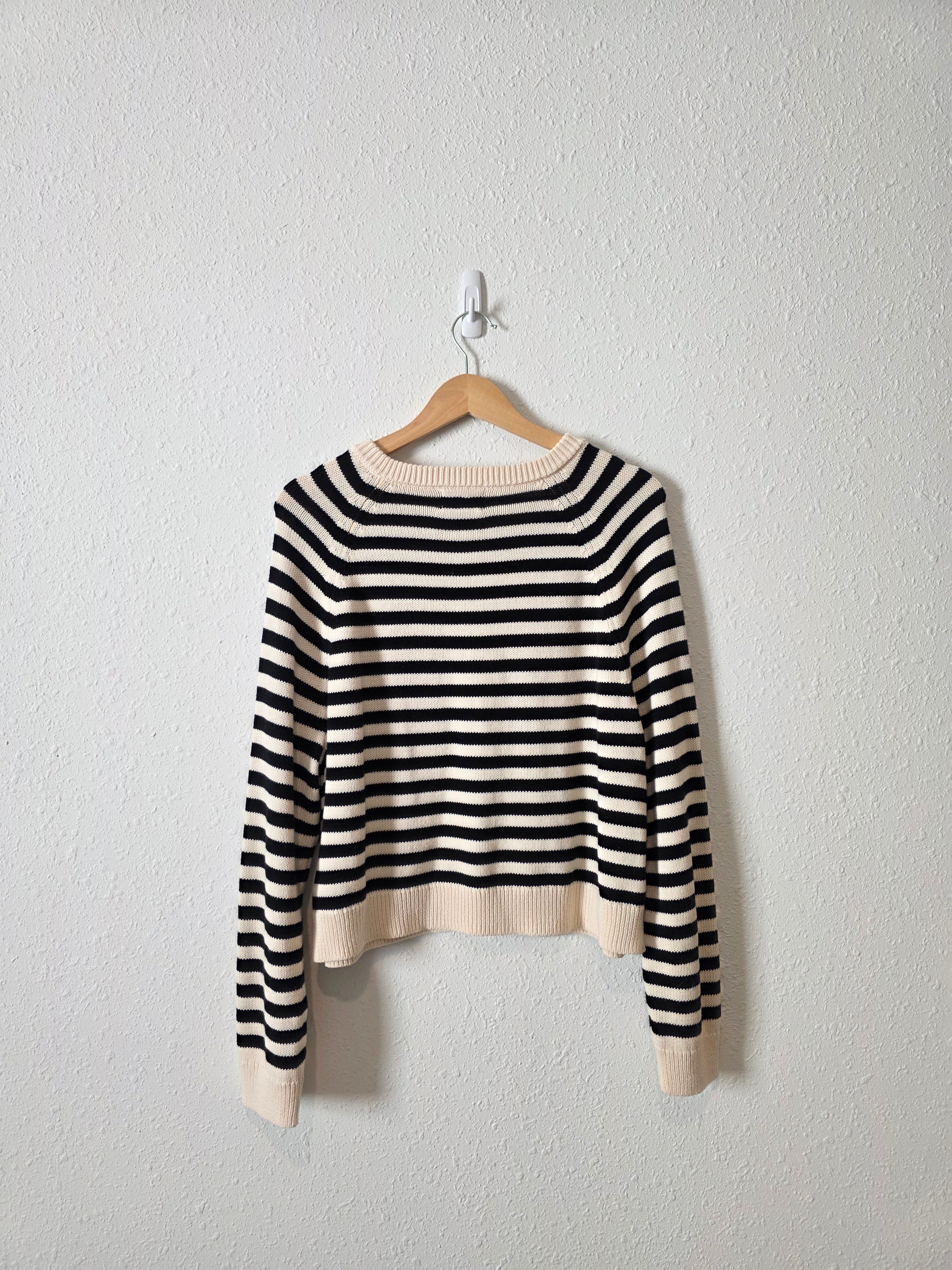 Striped Cotton Cardigan (L)