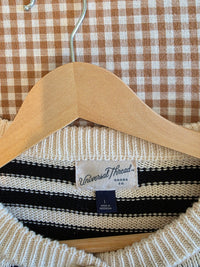 Striped Cotton Cardigan (L)