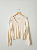 Madewell Ribbed V Neck Tee (XL)