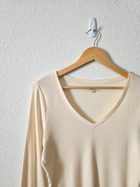 Madewell Ribbed V Neck Tee (XL)