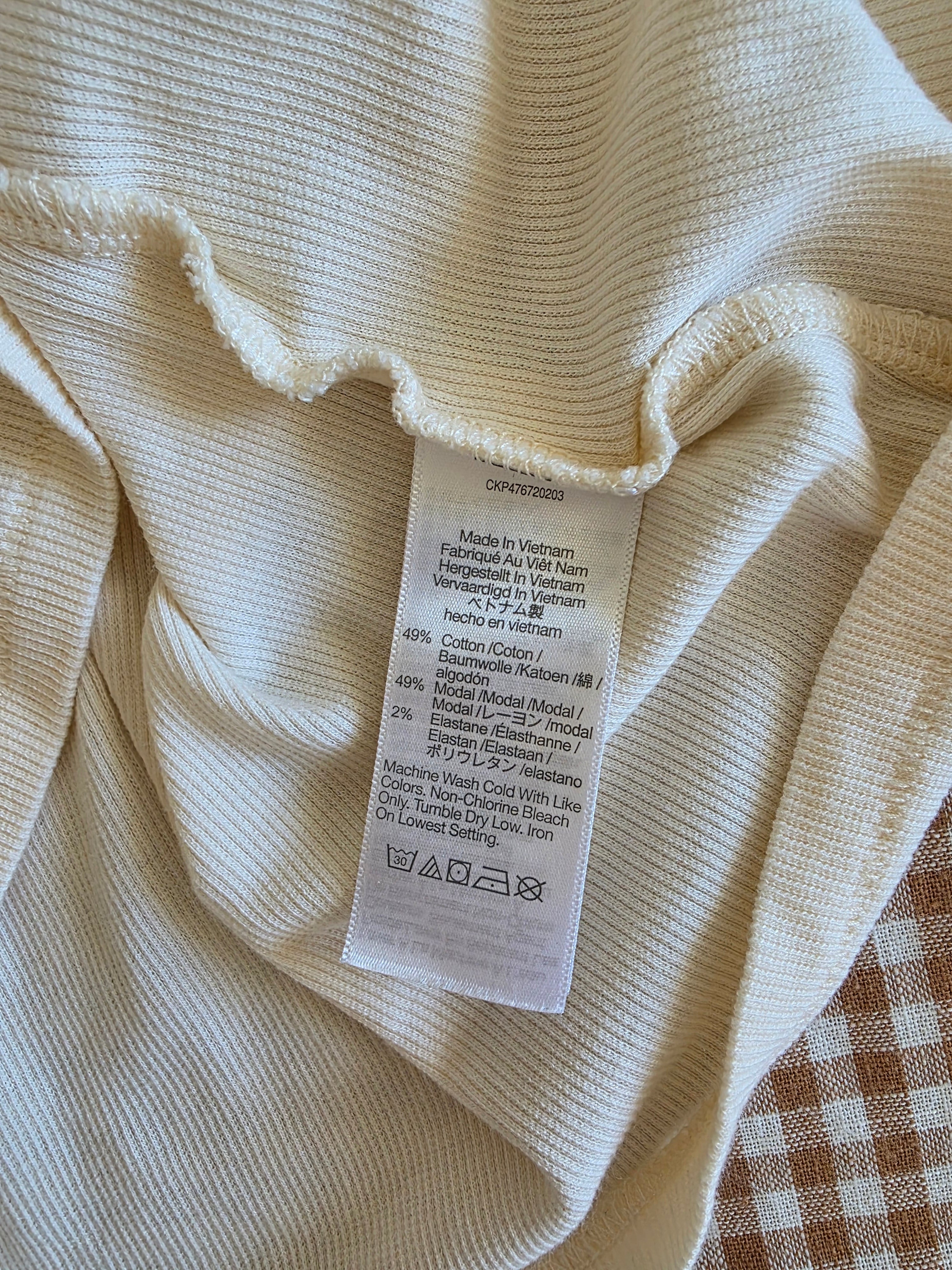 Madewell Ribbed V Neck Tee (XL)