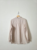 Neutral Linen Button Up Shirt (M)