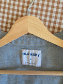 Button Front Denim Vest (XS)