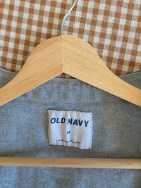 Button Front Denim Vest (XS)