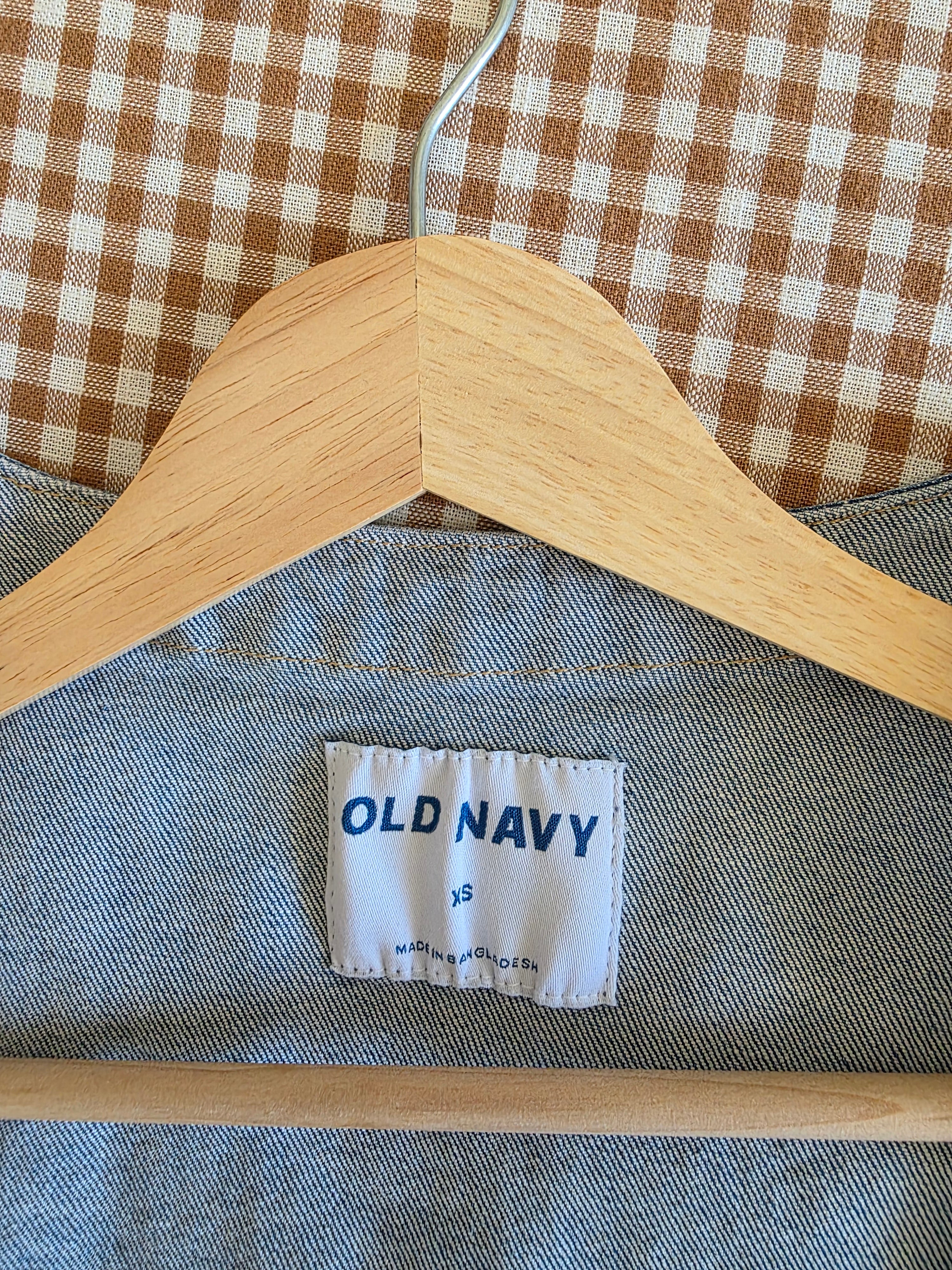 Button Front Denim Vest (XS)